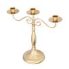 European Style Candlestick Holders Stand Gold 3 Head Candle Holders for Wedding Party Dinning