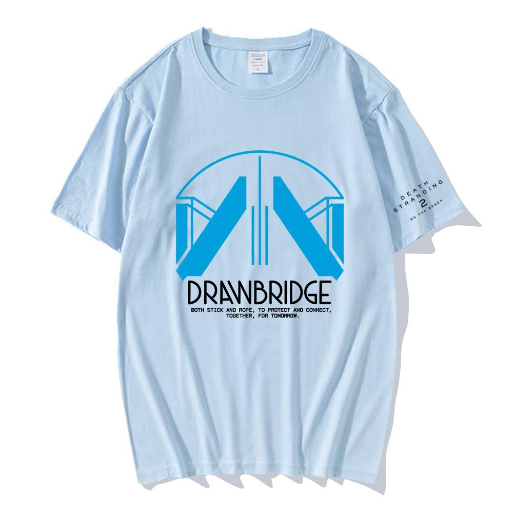 Drawbridge Design Graphic Tees Game DEATH STRANDING 2 ON THE BEACH T-shirt Unisex Streetwear Cotton Short Sleeve Mens Tee-shirt