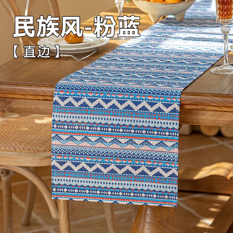 Tasse Table Runner Vintage Printed Pastoral Style Placemat Sideboard Cabinet Dust Cover Room Dining for Home Party Table Decor