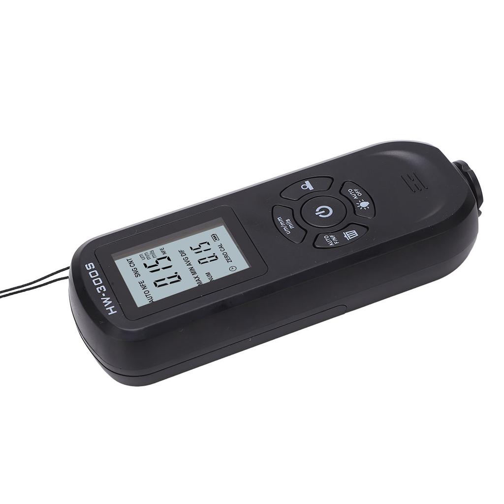 Paint Thickness Gauge Coating Depth Meter Tester Digital Display 3 Units for Machine Black