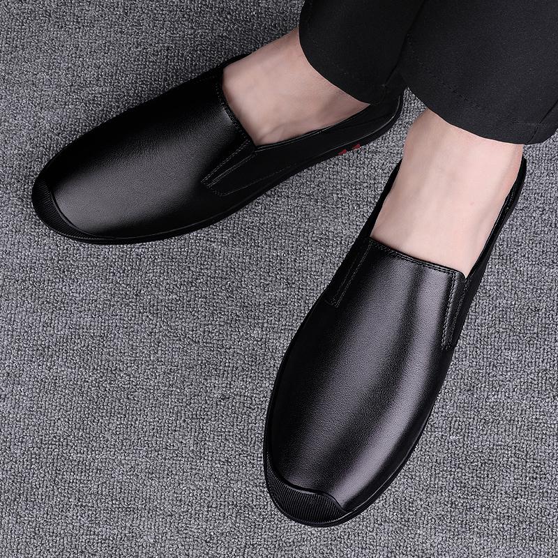Fashion Mens Slip on Shoes Mens Loafers Shoes Luxury Genuine Leather Casual Shoes Driving Moccasin Men Soft Wedding Party Dress Shoes