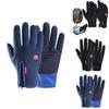 Versatile Black Waterproof And Windproof Touch Screen Gloves For Outdoor Sports