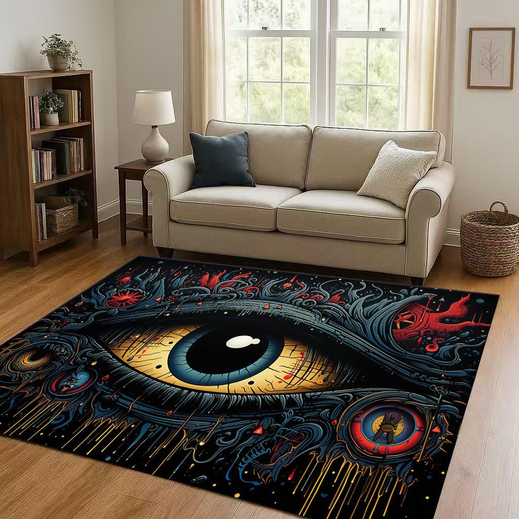 Symbol Oka Wszechwidzącego Wolnomularstwa Złe Oko Sztuka Dywanik do Salonu Antypoślizgowy Dywan do Sypialni Pokoju Zabaw Kanapy, Dekoracja Domu Wycieraczka
