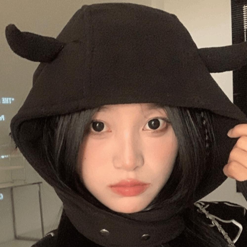 Ear Protection Lei Feng Cap Plush Winter Pullover Cap Personalized Demon Ear Hat  Autumn/Winter