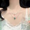 Atmosphere sweetheart, simple and clear love color rope necklace dopamine sweet collarbone chain pull neck chain