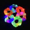 LED Light-Up Large Intestine Hair Scrunchie - Women's Shiny Nightclub Elastic Flower Headband for Parties and Christmas