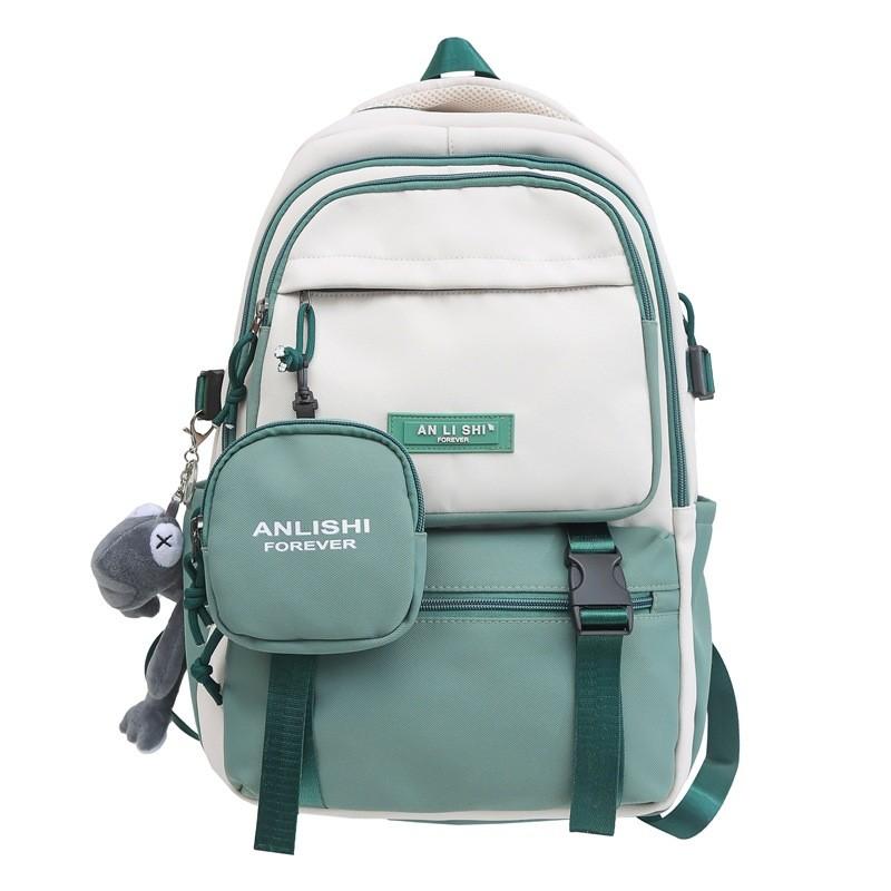 Letter Nylon Travel Backpack For Students With Antiload Burden And 15in Laptop Storage