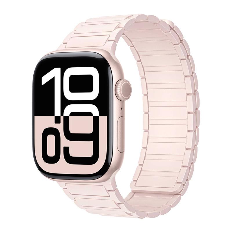 Magnetic Silicone Band for Apple Watch Ultra 3 2 49mm 46mm 42mm 45mm 44mm 40 41mm Strap IWatch Series 11 10 9 8 7 6 SE Bracelet