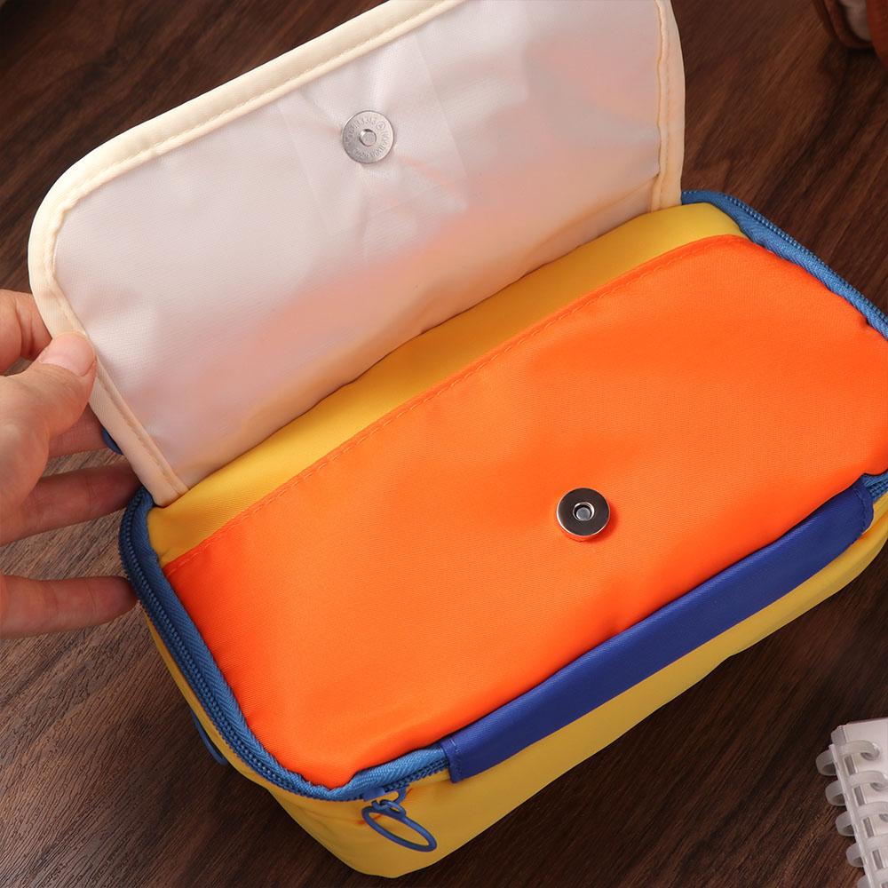 Multi Layers Pencil Bag Zipper Stationery Storage Bag Fashion Makeup Bag  Student