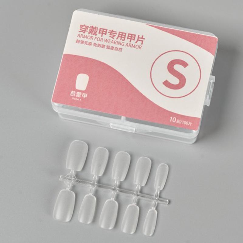 100Pcs/Box Matte Fake Nails No Polishing Press On False Nails Medium Short Design High Matt Soft Gel Nail Tips For Extension
