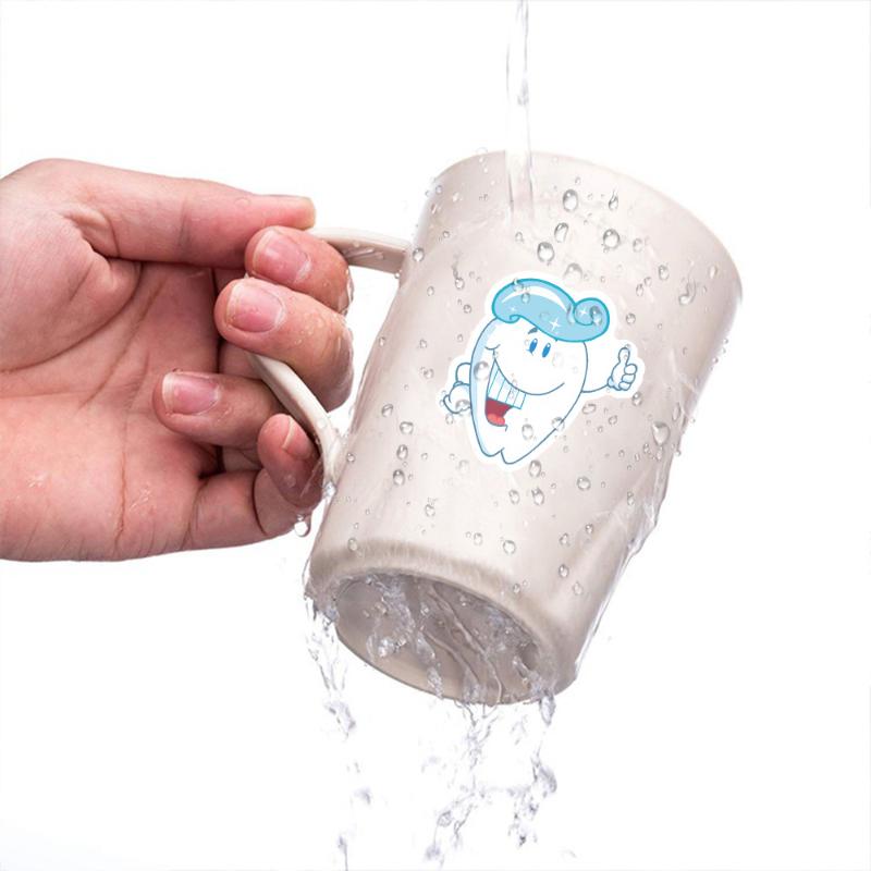 50 Stück Zahn-Sticker Cartoon-Dekoration Zahnförmiger Sticker Zahnmedizin Zahnklinik Aufkleber Vorschulbedarf