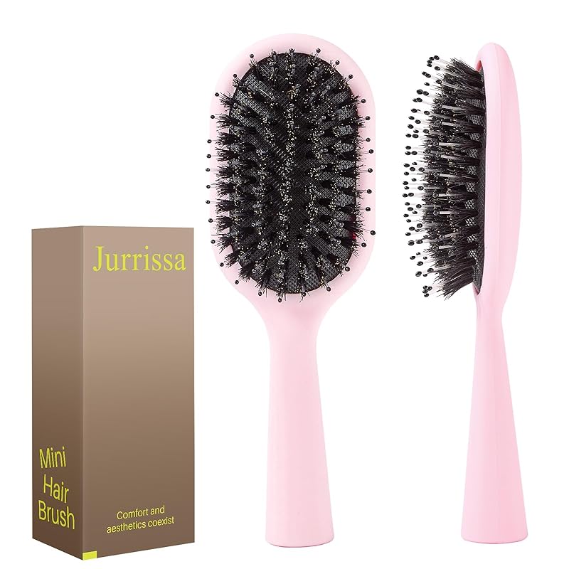 Boar Bristles Hair Brush for Women and Men, Detangling Hair Brush for Smoothing Massage Add Shine, Nylon&Boar Bristles Detangler brush for Hair