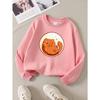 European sizes Kids' Sweatshirts, Girls' Autumn Winter Cute Cat Starry Background Print Long Sleeve Round Neck Sweatshirt, Casual Daily Wear.