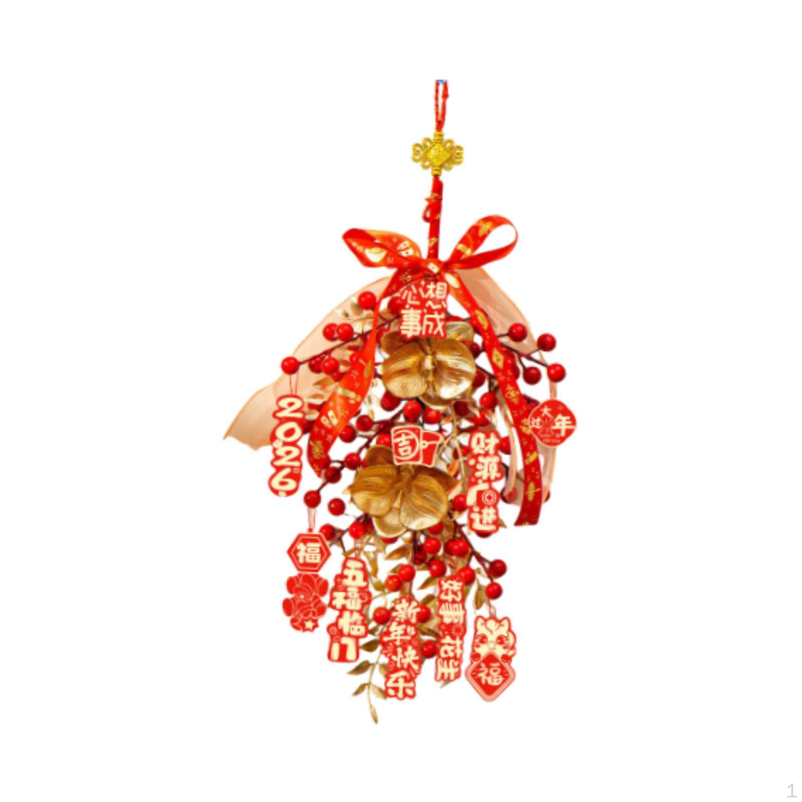 Chinese Year Hanging Decoration Decor Decorative Traditional Entryway Sign for Style A