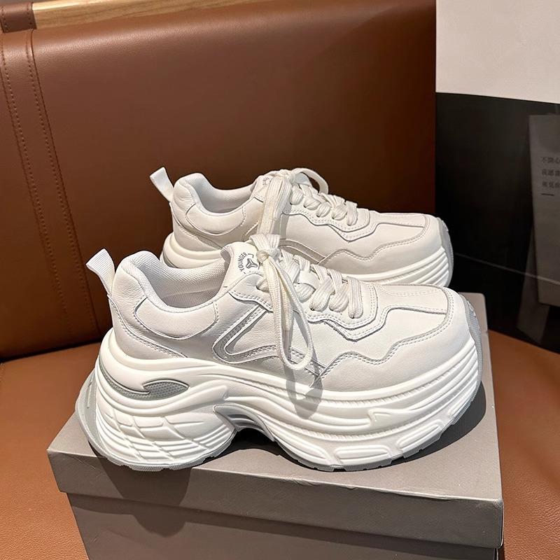 Thick-soled heightening dad shoes women's spring new style versatile muffin little white shoes sneakers