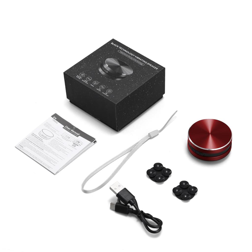 Vibration Speaker | 360° Surround Sound, Bluetooth 5.1, TWS Stereo, Aviation Aluminum, Strong Suction Cup - Portable Wireless Speaker
