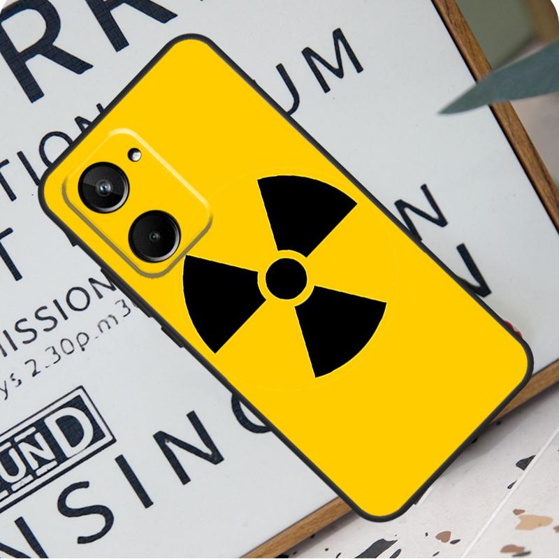 Nuclear Radiation Warning Sign For Realme C31 C33 C35 C51 C53 C55 C67 GT5 GT Neo 6 9 10 11 12 Pro Plus C21Y C25s C30 Case