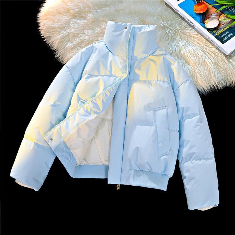 Retro short cotton clothes men's winter stand-up collar jacket trendy brand advanced sense clnf thickened bread clothes women