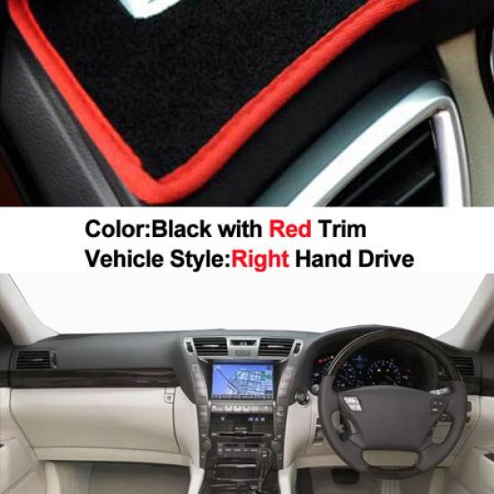

Для lexus LS460 LS460L LS600L LS460H LS600H 2006-2011 LHD RHD Автомобильная внутренняя крышка приборной панели Dashmat Pad Carpet Dash 2 Red RHD
