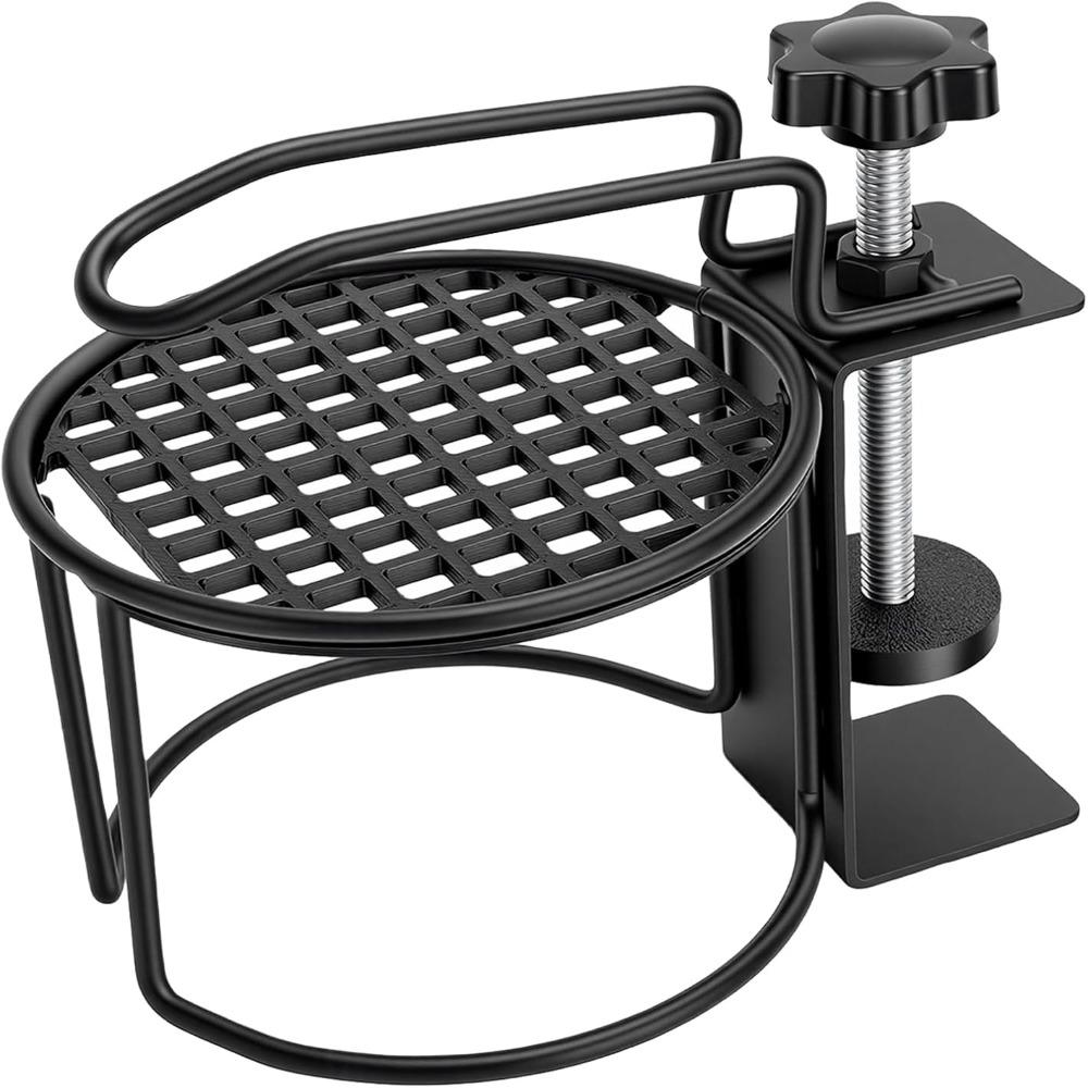 Anti-Spill Desk Cup Holder Clamp On Design 2-in-1 Cup Holder Table Drink Bottle Holder  For Desk