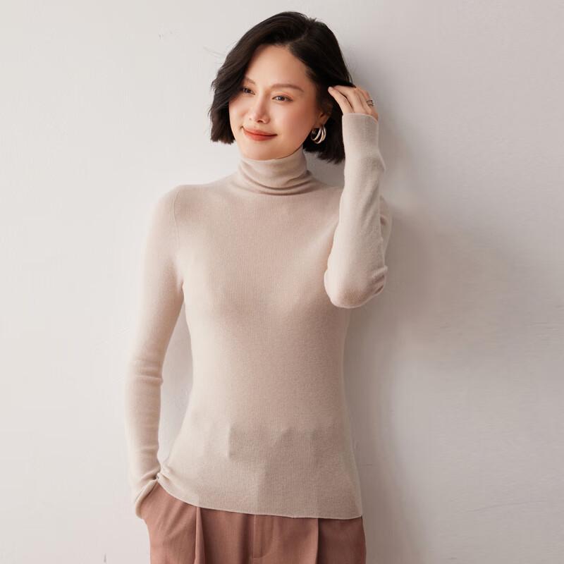 Fanzhen Women's Cashmere Blend Turtleneck Sweater