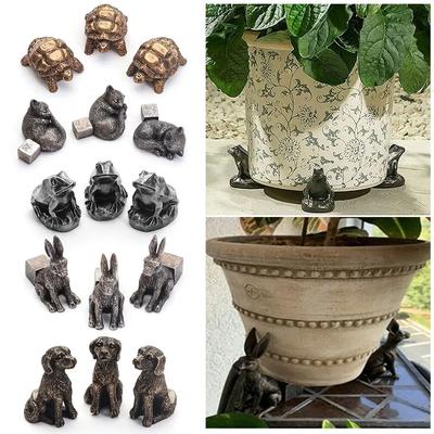 3Pcs Garden Decor Animal Resin Flower Pot Support Plant Pot Foot Plant Stand Bonsai Stand