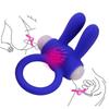 Male Silicone Rabbit Penis Ring Vibrator Cock Rings Delay Enlargement Clitoral Stimulator Vagina Adult Sex Toys For Men