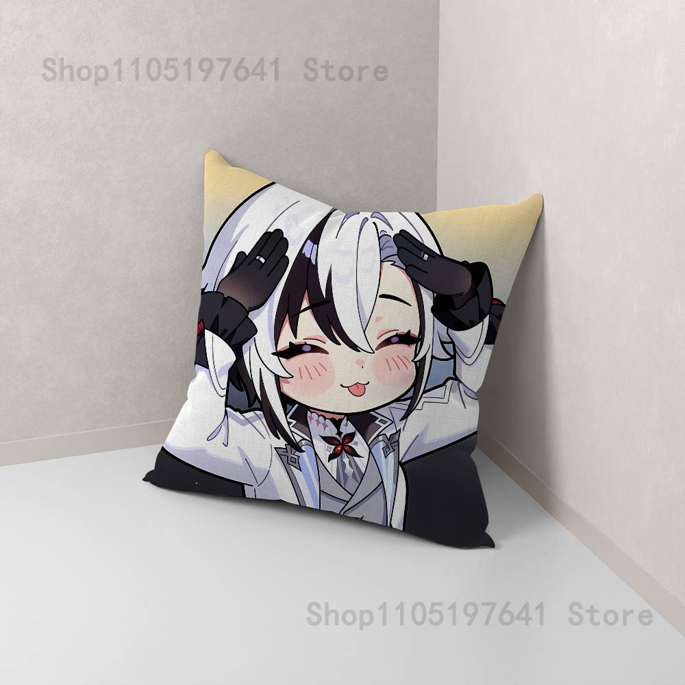 Game Anime A-Arlecchino Pillow Case For Sofa Decor Car Office Room Printing Cushion Cover Decorations and Protector