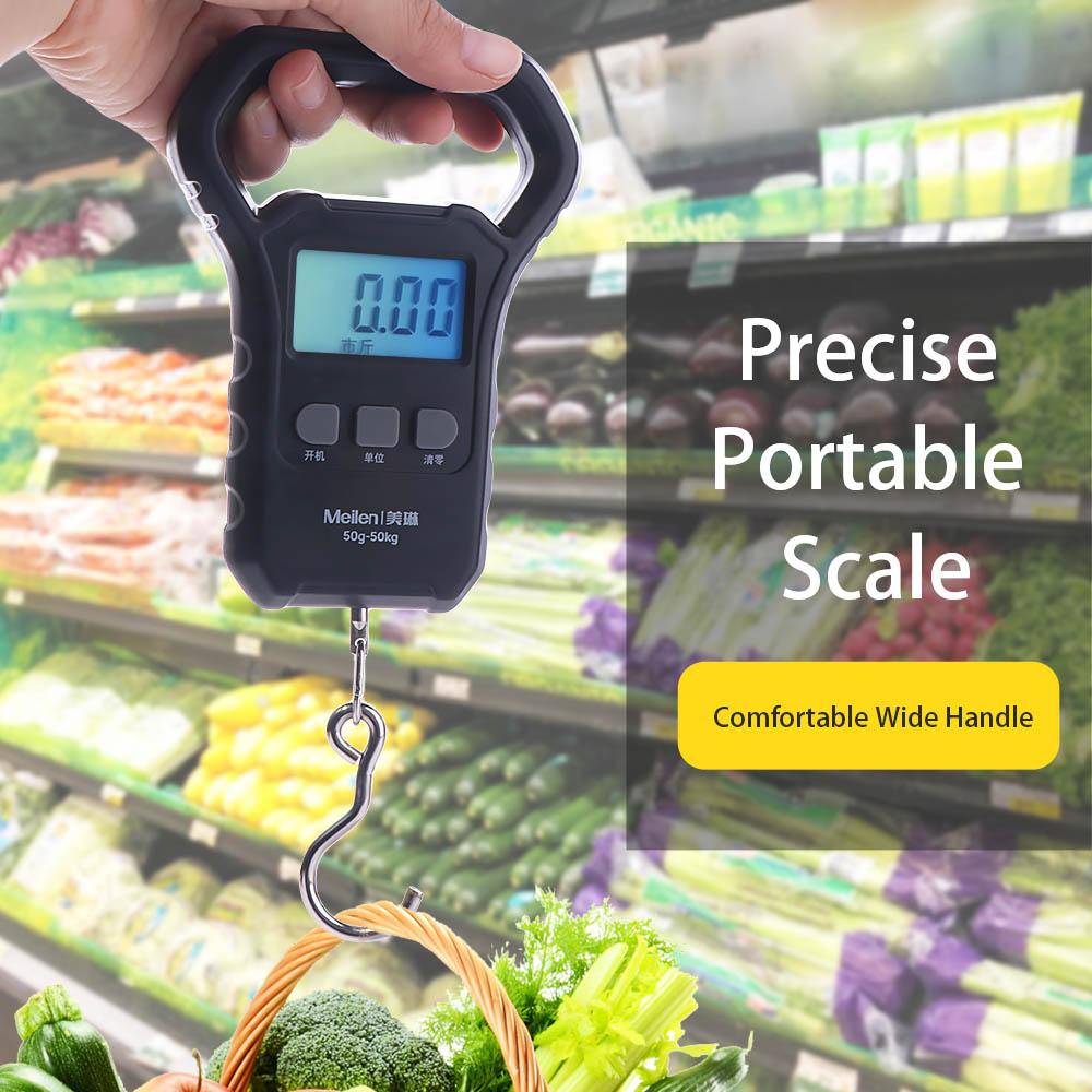 Handheld Luggage Weighting Scales 50kg Digital Fish Scale Electronic Hanging Scales Travel