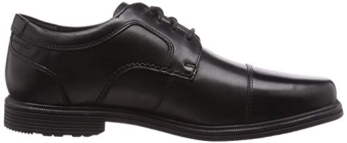 Rockport Taylor Waterproof Cap Toe Business Shoes, Men's, Black, 25.0 cm Wide