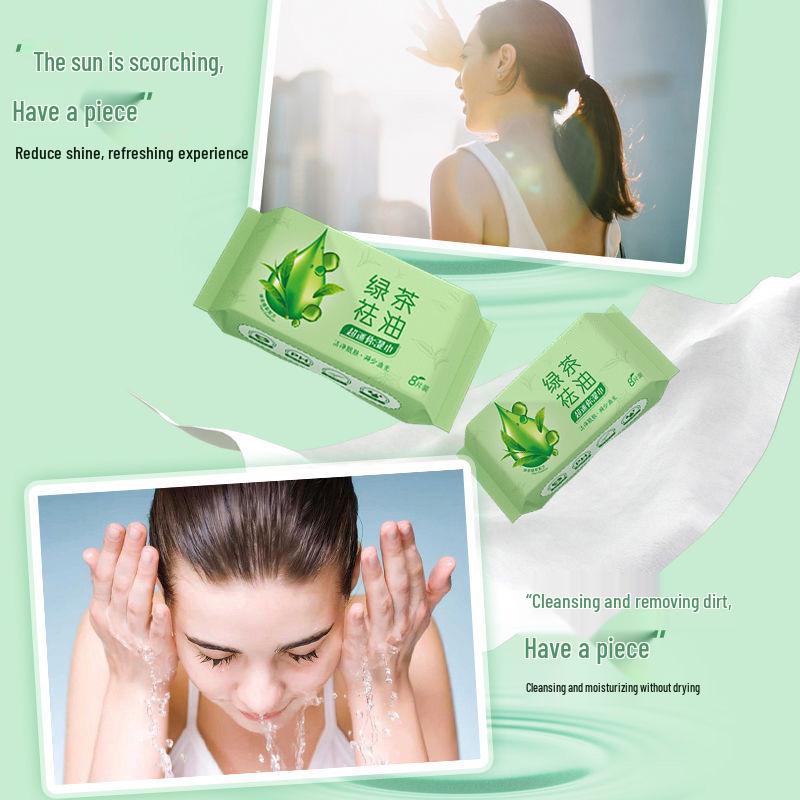 Portable Oil-Free Cooling Face Wipes for Household Use