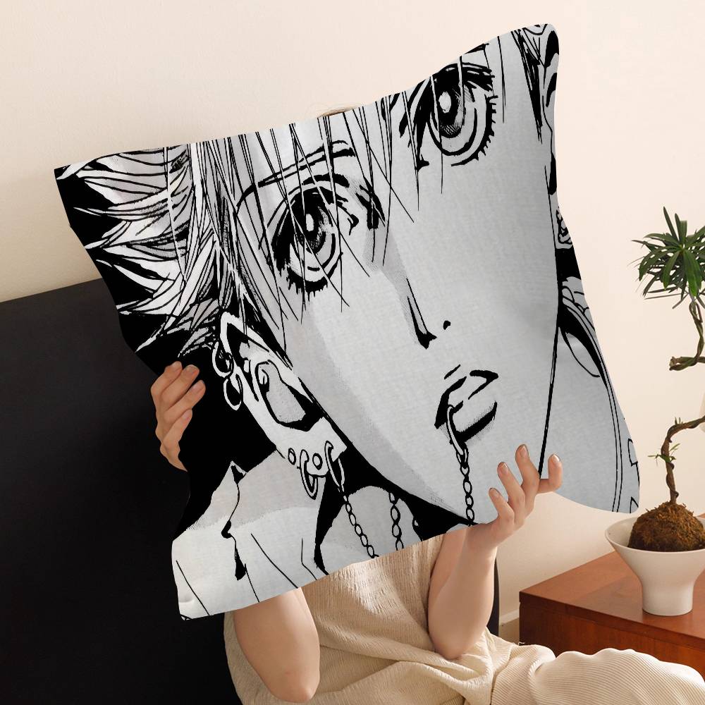 Anime N-NANA Black and White Comics Pillow Cover Sofa Cushion Cover Home Room Decoration Children Gift