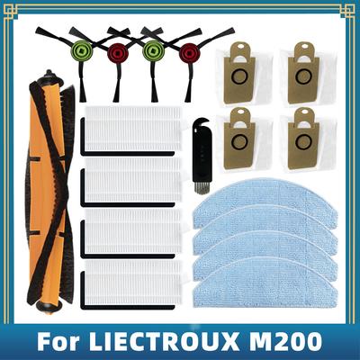 For LIECTROUX M200 Robot Vacuum Cleaner Spare Parts Accessories Main Side Brush Hepa Filter Mop Rag Dust Bag
