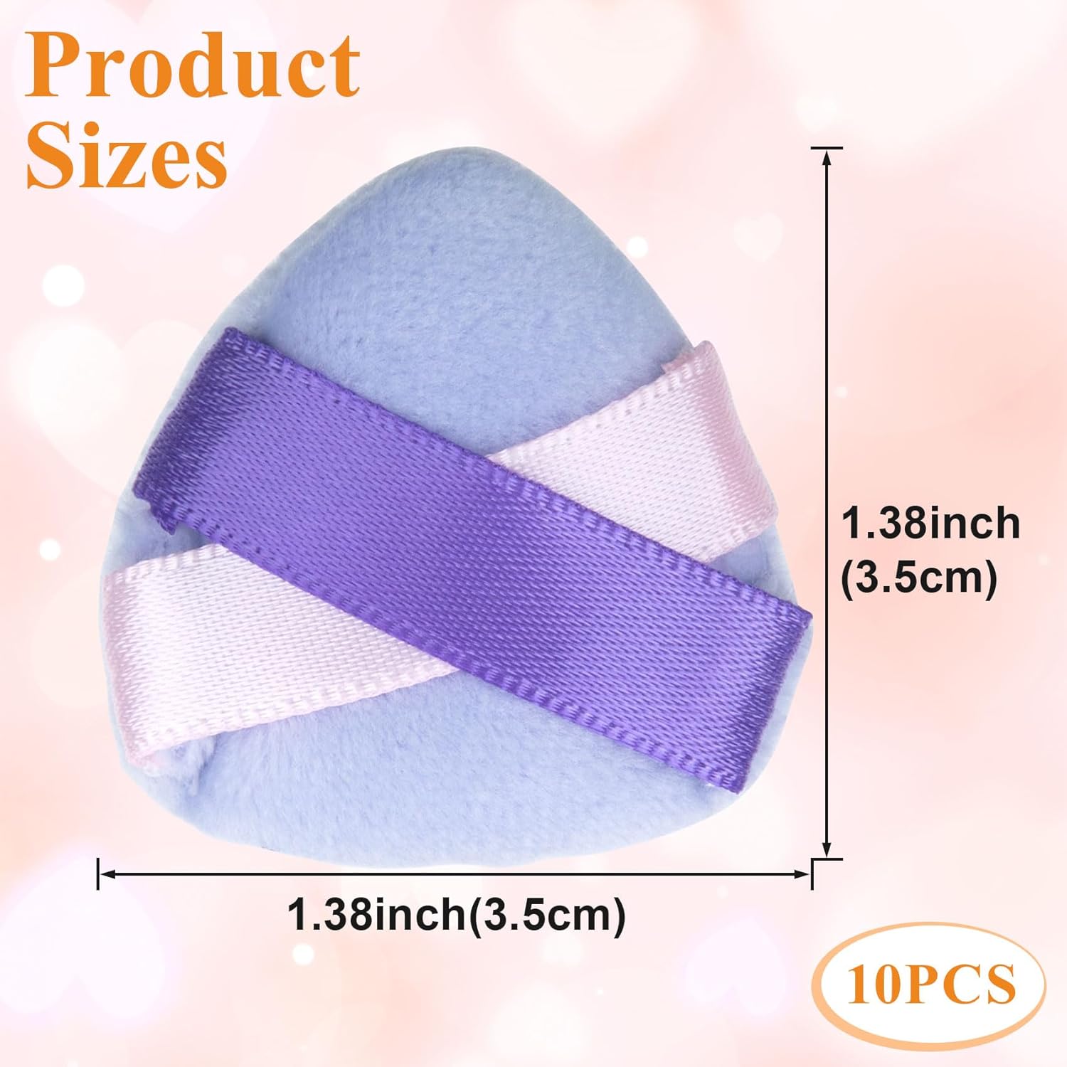 

10 шт. Трикутні пухівки для пальців, портативні міні-спонжі для макіяжу обличчя, велюрові косметичні інструменти-блендери для розсипчастої пудри, пудри для тіла