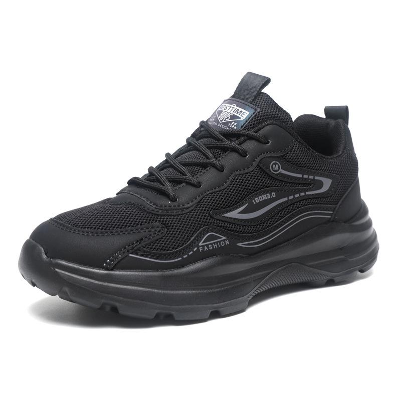 

New mesh casual shoes breathable and lightweight running shoes non-slip sneakers sneakers 39 чёрный