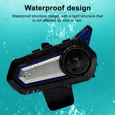 Auriculares para Casco de Motocicleta IP67 Impermeables Cancelación de Ruido Recargables Manos Libres Compatible con Bluetooth 5.0 Auricular para Casco de Motocicleta