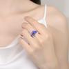 Adjustable Open Ring Women Men Vintage Floral Lotus Design Enamel Copper Jewelry Boho Chic Statement Accessory