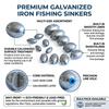 Durable Galvanized Cast Iron  Fishing Sinkers Plastic Core Oval Fishing Weights for Sea Fishing Tackle Accessories