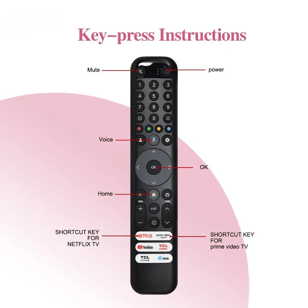 New RC833 GUB1 Voice Remote Control Suitable for TCL 50 55 75 Inch C645 C745 C845 Series 43LC645 4K QLED LED LCD OLED Smart TV
