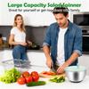1 Pc Salad Spinner Stainless Steel/Plastic  Large Lettuce Washer Spinner with Blade Multi-functional Vegetable Dryer for Kitchen