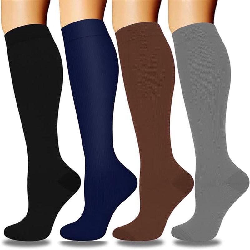 Compression Knee-high Socks Set for Running and Sports - Graduated Support, Multiple Pairs (3/4/6/8)