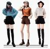 Slow and Mellow Velvet Shorts with Elastic Korean and Beautiful Sizes Hot Half Loose Stylish Women's High-Waisted Waist, Style, Leg-Lengthening Legs,