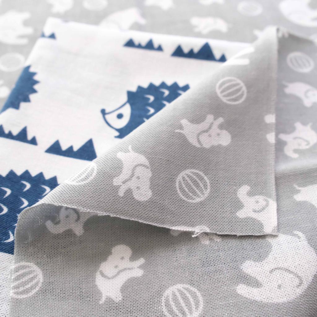 Cute Tenugui Hand Towel Made in Japanese Animal Cotton C-RAYS Set, Japan, Style, Patterns, 100% (Frog, Hedgehog, Elephant)