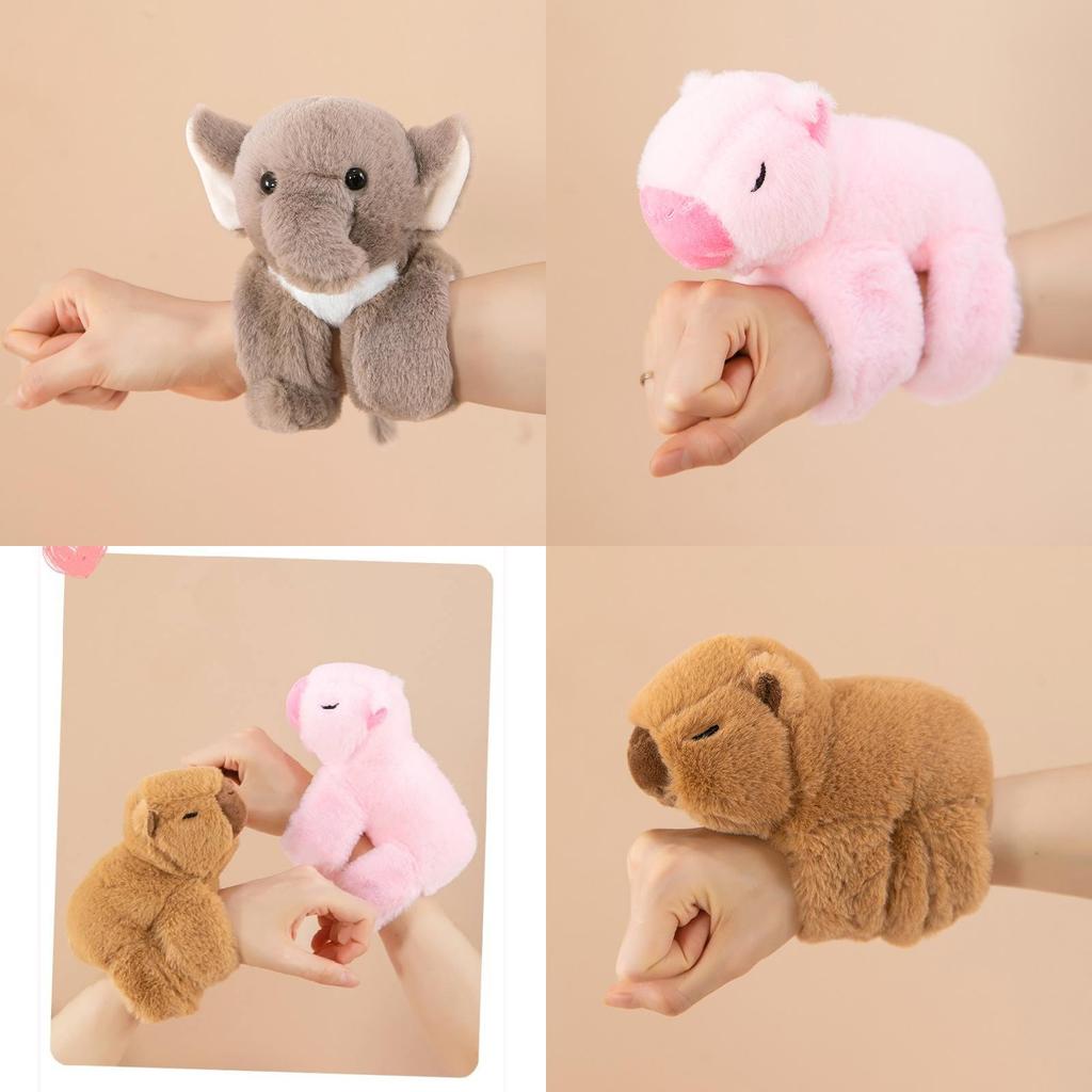 Soft And Cuddly Cartoon Animal Plush Capybara Slap Bracelet For Children