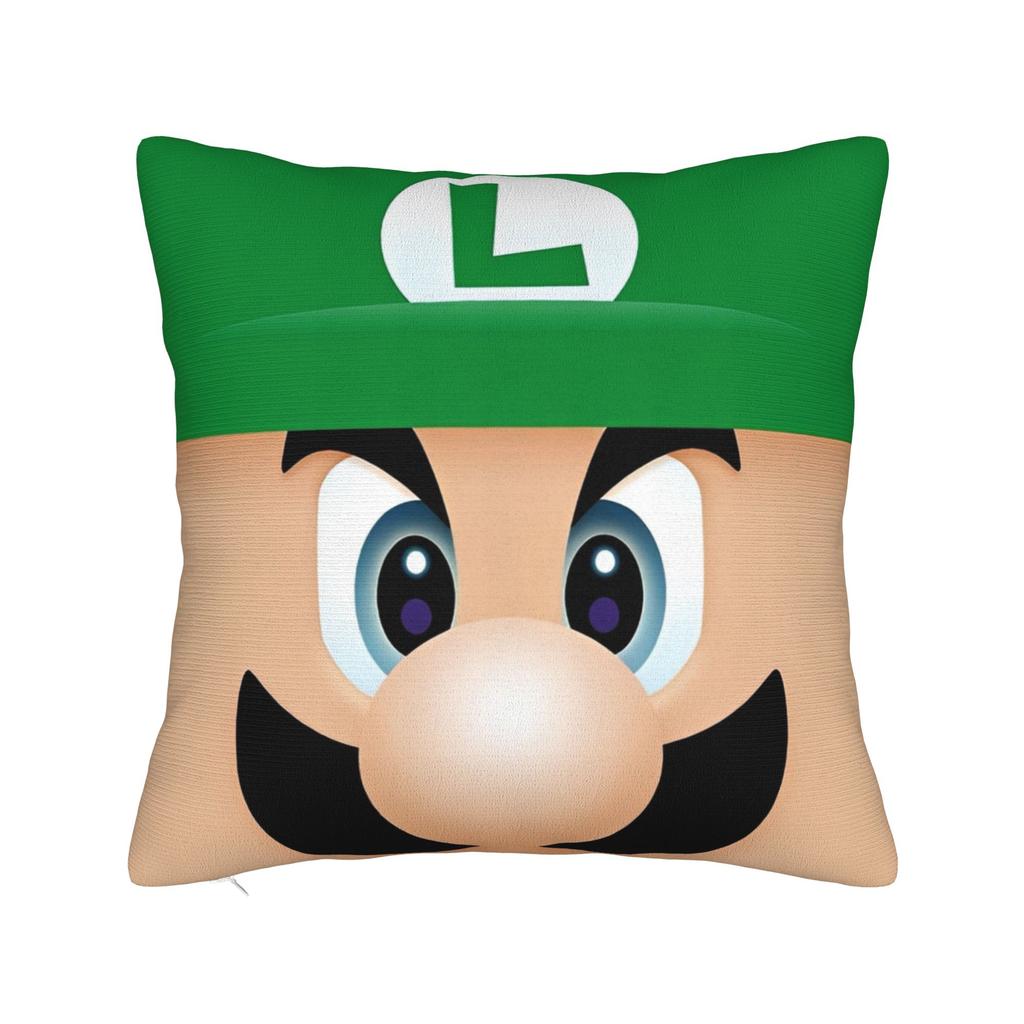 Marios Pillowcase Polyester Cushion Cover Decoration Video Games Throw Pillow Case Cover Home Zippered 18'