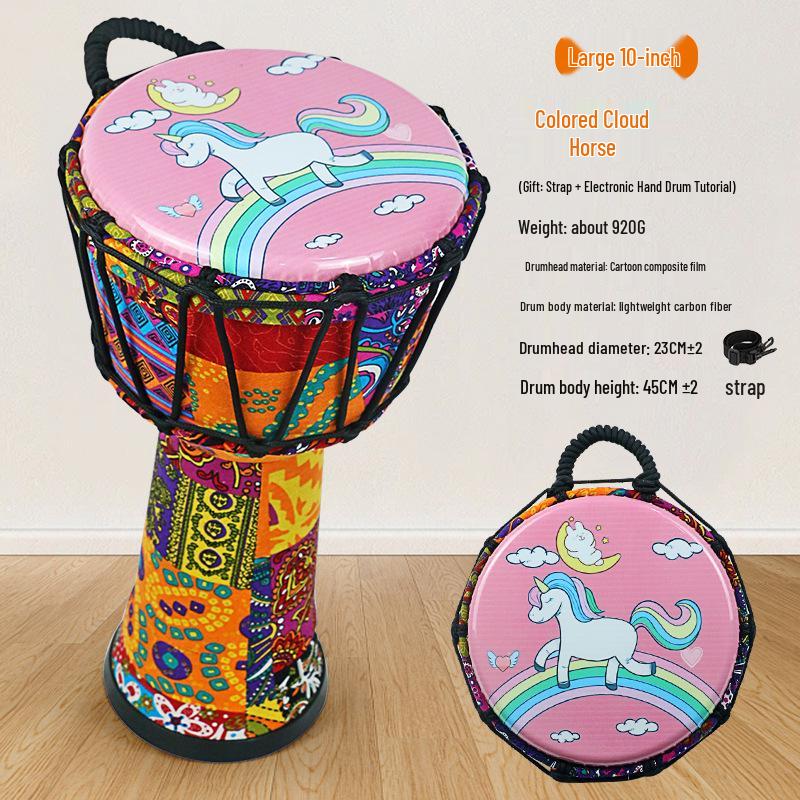 Sheepskin African Hand Drum for All Ages - Beginner To Professional