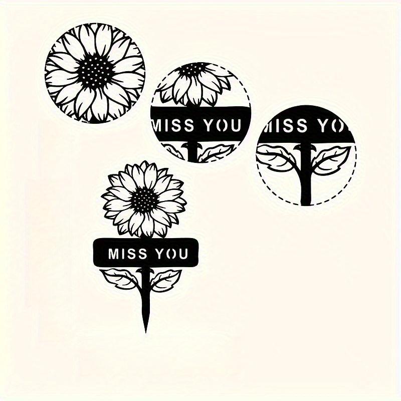 1Pc Charming Sunflower Metal Garden Decorative Ground Plug for Outdoor Yard Patio Garden Festival Home Party Decoration