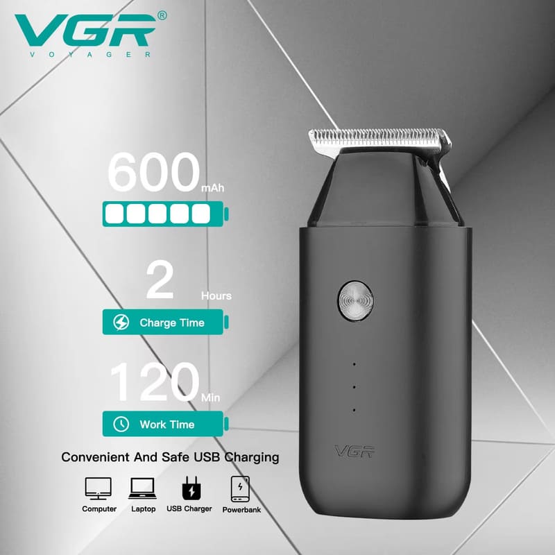 VGR Professional Zero Cutting Machine Rechargeable Cordless Beard Shaver Electric Travel Mini Model Hair Trimmer for Men Portable Shaver V-932