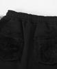 Lekim Fur Flare Sweatpants (Black)