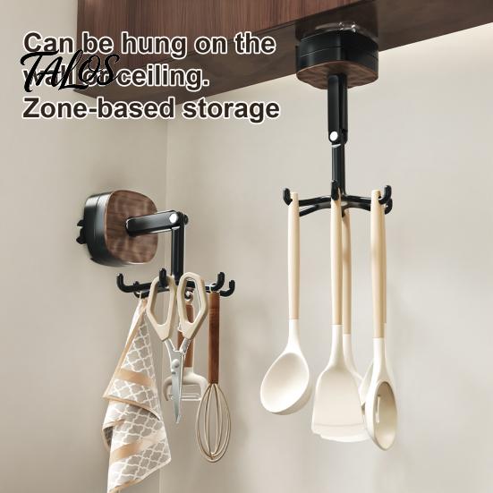 Adhesive Kitchen Hooks Suction Cup Swivel Hook, 360 Degree Rotation And Telescopic Design Removable Towel No Drill Vacuum Wall Hook for Bathroom